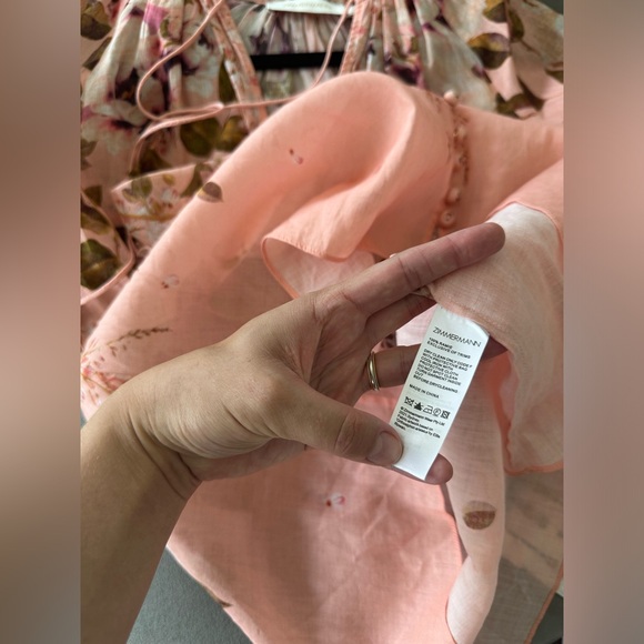 SOLD!! Zimmermann Women's Rosa Floral Tie-Neck Blouse Size 1 US 6-8 New - Picture 7 of 16